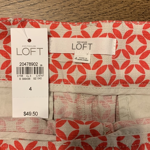 Loft Patterned Shorts. Size 4. 4” inseam. - Picture 4 of 4